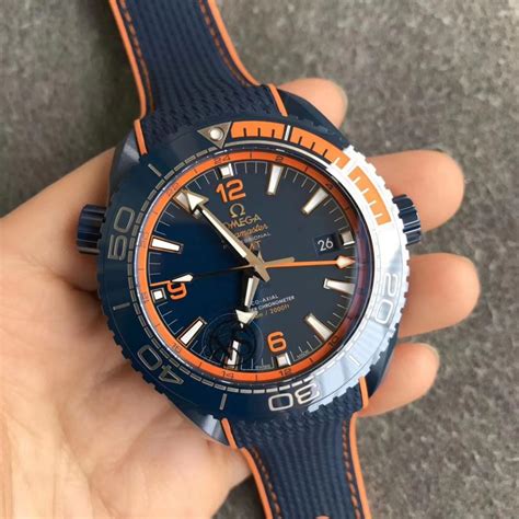 fake omega big blue automatic mens watch|omega knockoff watches.